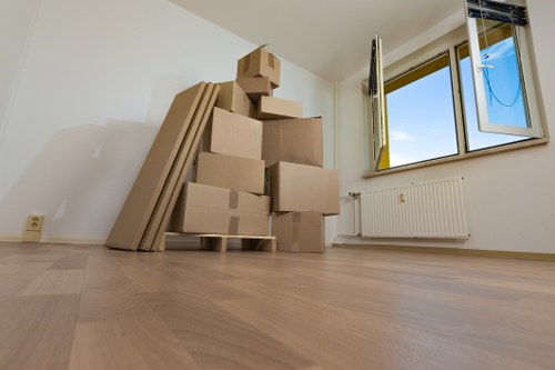 Moving truck prepared for a house or office relocation in Hounslow