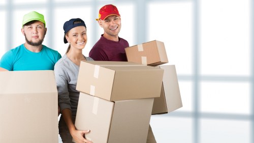 Packed household belongings ready for transport during a local Hounslow removal